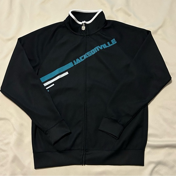 Vintage NFL Proline Jacksonville Jaguars Ribbed Zipper Jacket - L - Picture 1 of 14